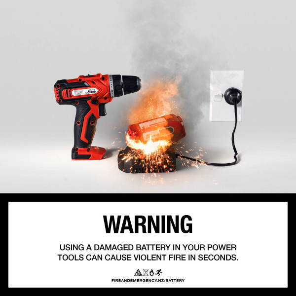 Lithium ion battery safety - power tools poster