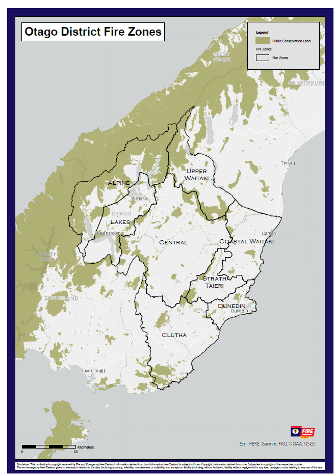 Fire ban lifted in three areas of Otago icon